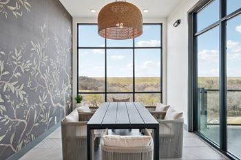 Rooftop terrace with indoor/outdoor dining